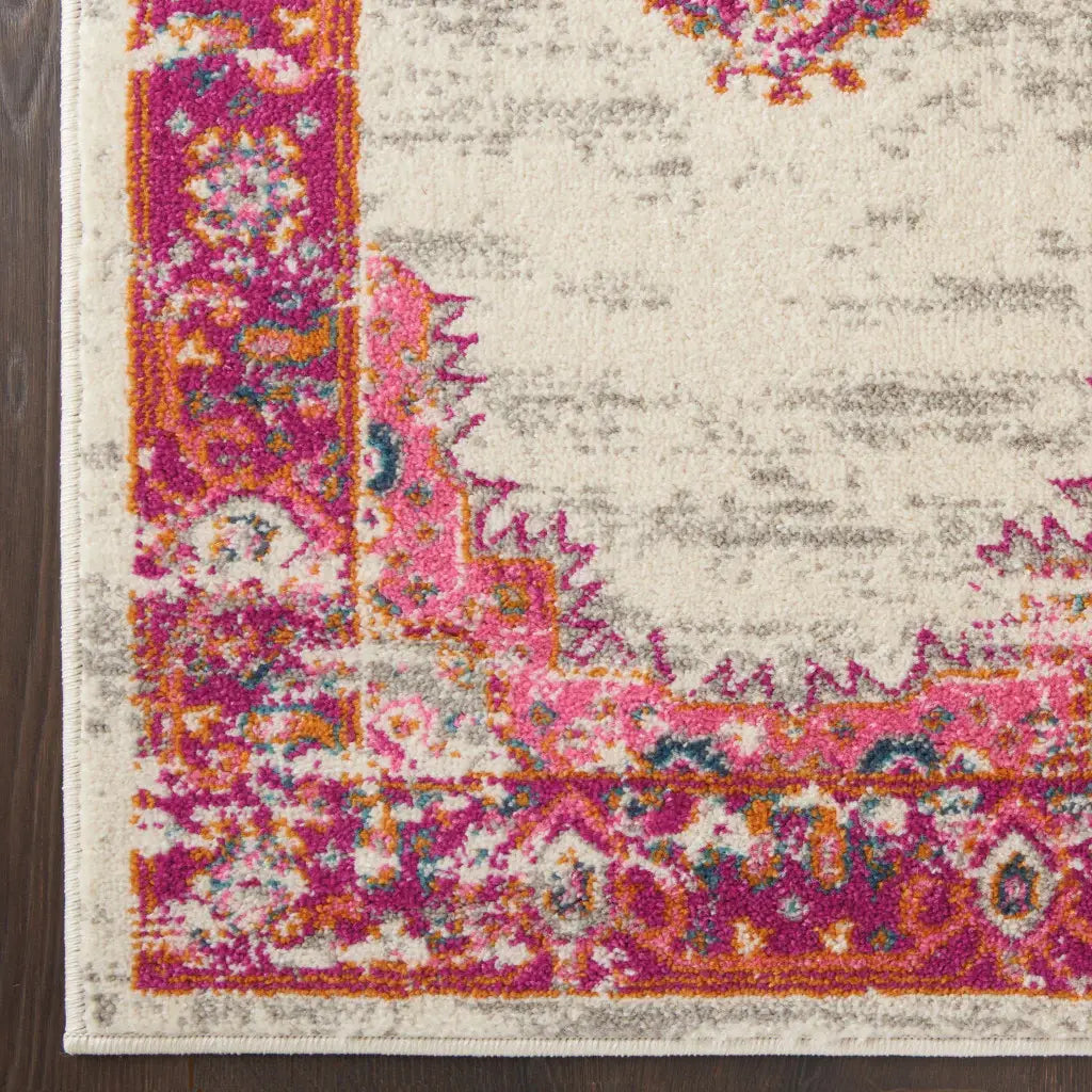6' Fuchsia Power Loom Runner Rug - Homeroots - Flyclothing LLC