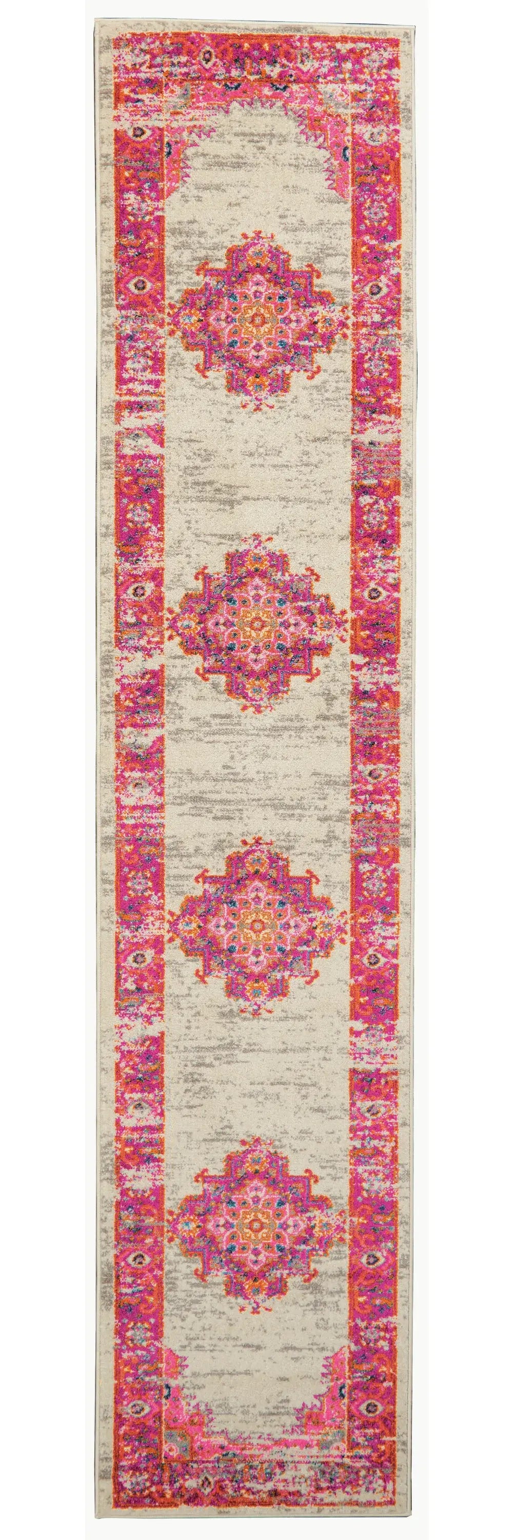 10' Fuchsia Power Loom Runner Rug - Homeroots - Flyclothing LLC