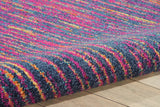 5' X 7' Blue And Pink Abstract Power Loom Area Rug - Homeroots - Flyclothing LLC
