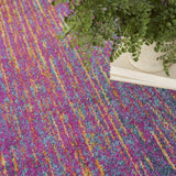 5' X 7' Blue And Pink Abstract Power Loom Area Rug - Homeroots - Flyclothing LLC