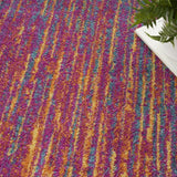 8' X 10' Blue And Pink Abstract Power Loom Area Rug - Homeroots - Flyclothing LLC