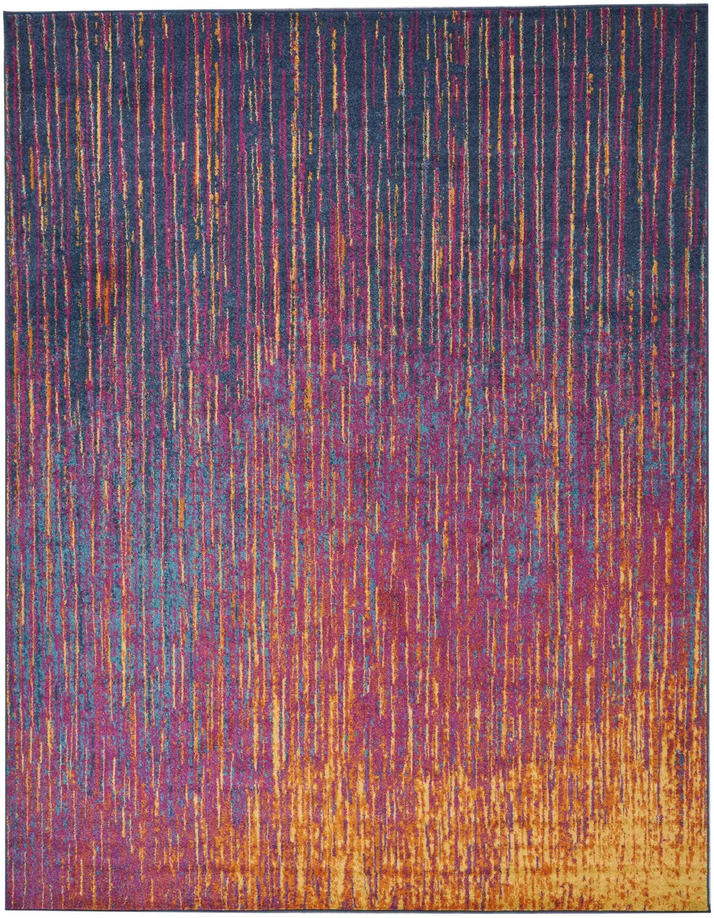 8' X 10' Blue And Pink Abstract Power Loom Area Rug - Homeroots - Flyclothing LLC
