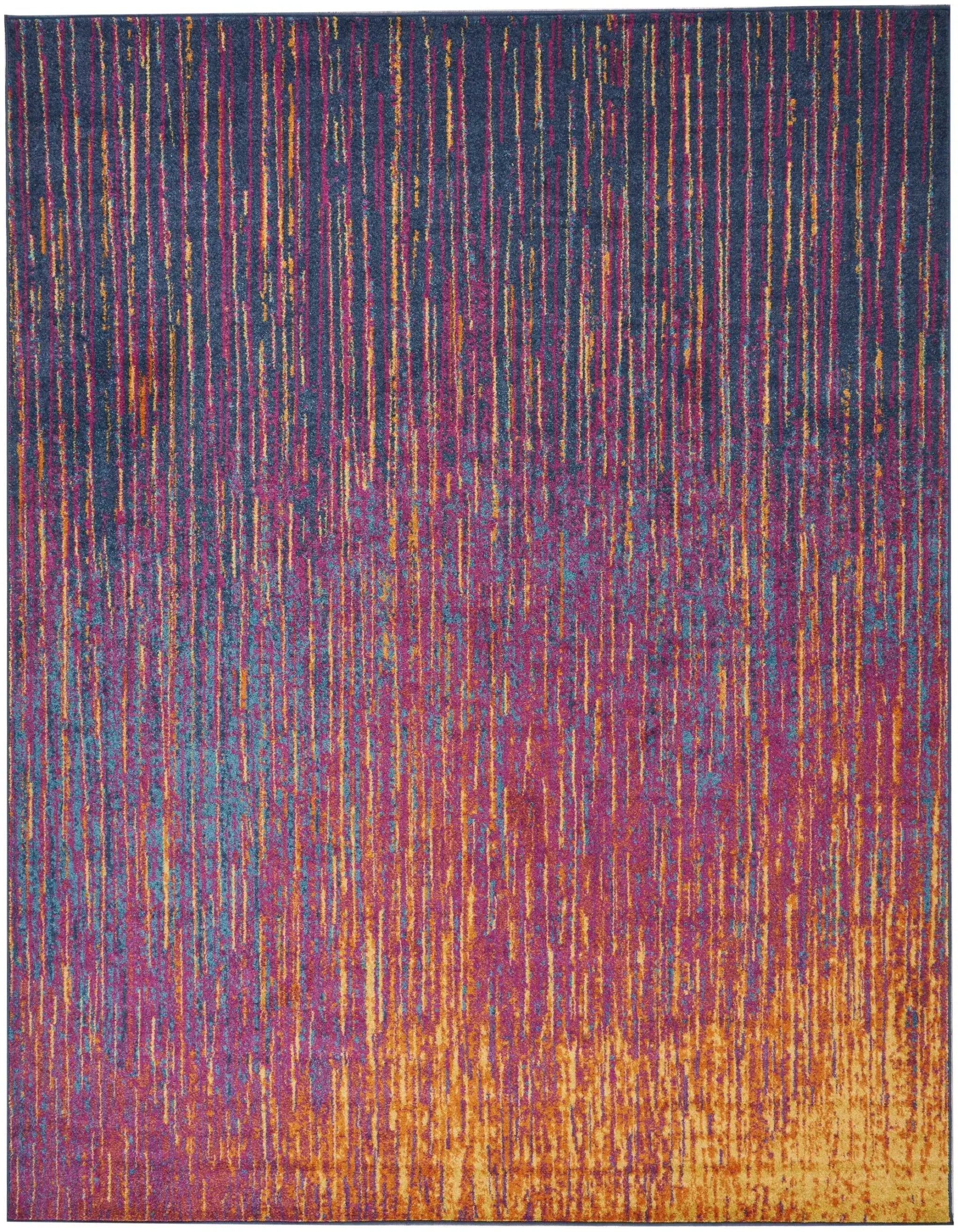 8' X 10' Blue And Pink Abstract Power Loom Area Rug - Homeroots - Flyclothing LLC