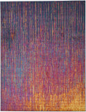 8' X 10' Blue And Pink Abstract Power Loom Area Rug - Homeroots