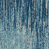 2' X 3' Blue and Ivory Abstract Power Loom Area Rug - Homeroots