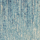 2' X 3' Blue and Ivory Abstract Power Loom Area Rug - Homeroots - Flyclothing LLC