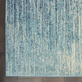 10' Ivory And Blue Abstract Power Loom Runner Rug - Homeroots - Flyclothing LLC