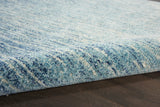 4' X 6' Blue and Ivory Abstract Stripes Power Loom Area Rug - Homeroots - Flyclothing LLC