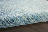 5' X 7' Ivory And Blue Abstract Stripes Power Loom Area Rug - Homeroots - Flyclothing LLC