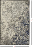 2' X 3' Gray And Ivory Abstract Power Loom Area Rug - Homeroots