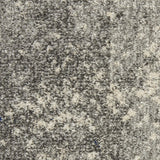 6' Gray And Ivory Abstract Power Loom Runner Rug - Homeroots