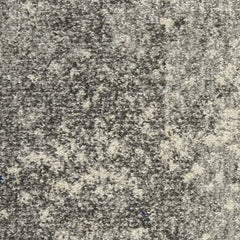 6' Gray And Ivory Abstract Power Loom Runner Rug - Homeroots