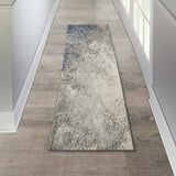 8' Gray And Ivory Abstract Power Loom Runner Rug - Homeroots - Flyclothing LLC