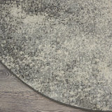 4' Gray And Ivory Round Abstract Power Loom Area Rug - Homeroots - Flyclothing LLC