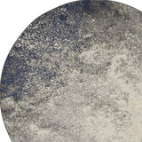 4' Gray And Ivory Round Abstract Power Loom Area Rug - Homeroots - Flyclothing LLC