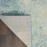 8' Ivory And Blue Abstract Power Loom Runner Rug - Homeroots - Flyclothing LLC