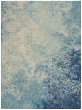 5' X 7' Ivory And Blue Abstract Power Loom Area Rug - Homeroots - Flyclothing LLC