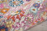 6' Silver Floral Power Loom Runner Rug - Homeroots - Flyclothing LLC