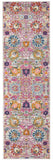 6' Silver Floral Power Loom Runner Rug - Homeroots - Flyclothing LLC