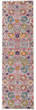 8' Silver Floral Power Loom Runner Rug - Homeroots - Flyclothing LLC