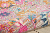 5' X 7' Gray and Pink Floral Power Loom Distressed Area Rug - Homeroots - Flyclothing LLC