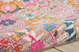 5' X 7' Gray and Pink Floral Power Loom Distressed Area Rug - Homeroots - Flyclothing LLC