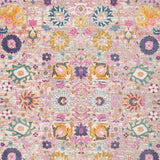 5' X 7' Gray and Pink Floral Power Loom Distressed Area Rug - Homeroots - Flyclothing LLC