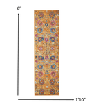 6' Sunset Floral Power Loom Runner Rug - Homeroots