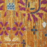 6' Sunset Floral Power Loom Runner Rug - Homeroots
