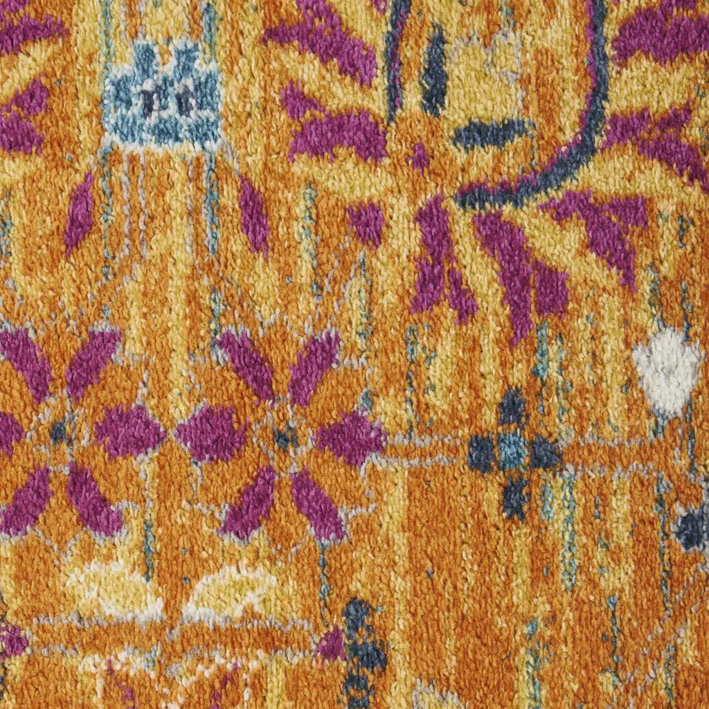 5' X 7' Sunset Floral Power Loom Area Rug - Homeroots - Flyclothing LLC