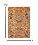 7' X 10' Sunset Floral Power Loom Area Rug - Homeroots