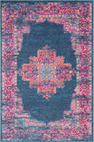 4' X 6' Blue Power Loom Area Rug - Homeroots