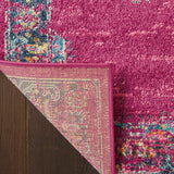 8' Fuchsia Power Loom Runner Rug - Homeroots
