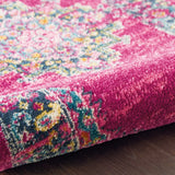 8' Fuchsia Power Loom Runner Rug - Homeroots - Flyclothing LLC