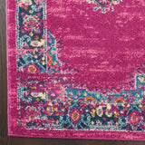 8' Fuchsia Power Loom Runner Rug - Homeroots