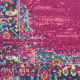 8' Fuchsia Power Loom Runner Rug - Homeroots