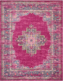8' X 10' Fuchsia Power Loom Area Rug - Homeroots