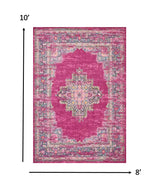 8' X 10' Fuchsia Power Loom Area Rug - Homeroots - Flyclothing LLC