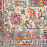 6' Gray Power Loom Runner Rug - Homeroots