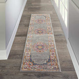 8' Gray Power Loom Runner Rug - Homeroots - Flyclothing LLC