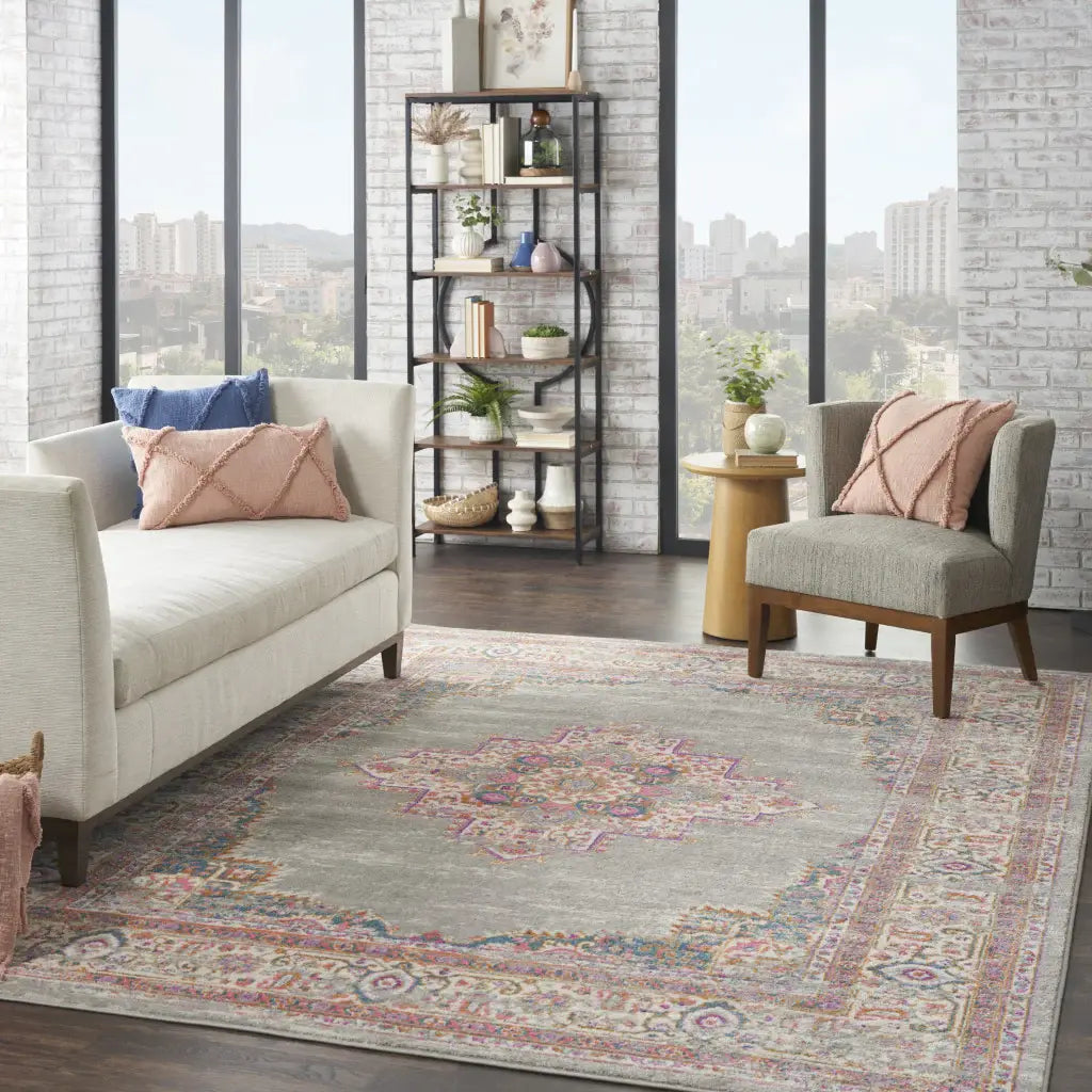 8' X 10' Gray Power Loom Area Rug - Homeroots - Flyclothing LLC