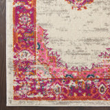 8' Fuchsia Power Loom Runner Rug - Homeroots