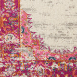 8' Fuchsia Power Loom Runner Rug - Homeroots
