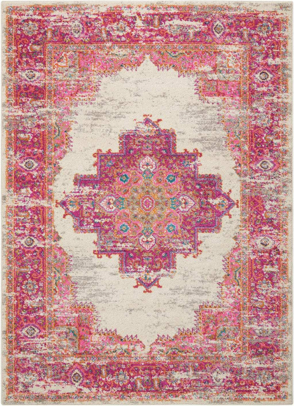 4' X 6' Fuchsia Power Loom Area Rug - Homeroots - Flyclothing LLC