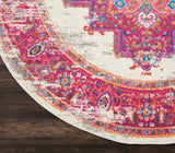 4' Fuchsia Round Power Loom Area Rug - Homeroots - Flyclothing LLC