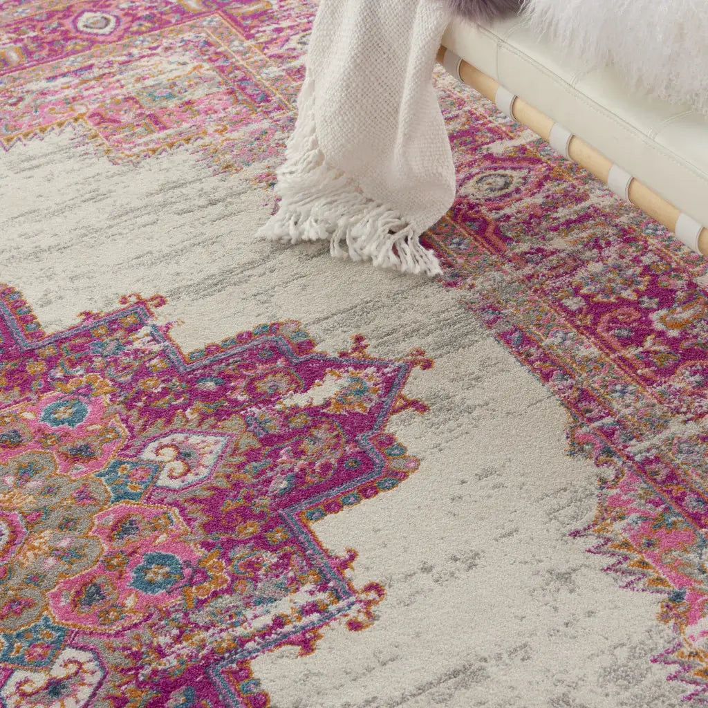 7' X 10' Fuchsia Power Loom Area Rug - Homeroots - Flyclothing LLC