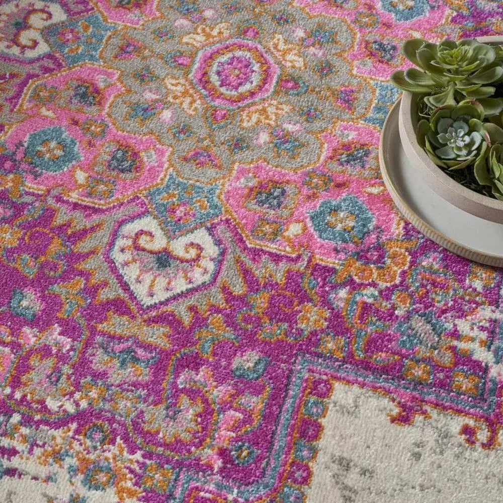 8' X 10' Fuchsia Power Loom Area Rug - Homeroots - Flyclothing LLC