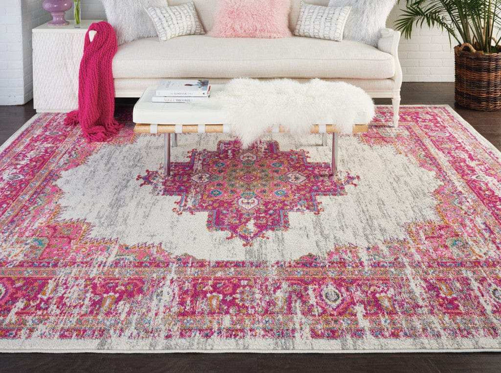 8' X 10' Fuchsia Power Loom Area Rug - Homeroots - Flyclothing LLC
