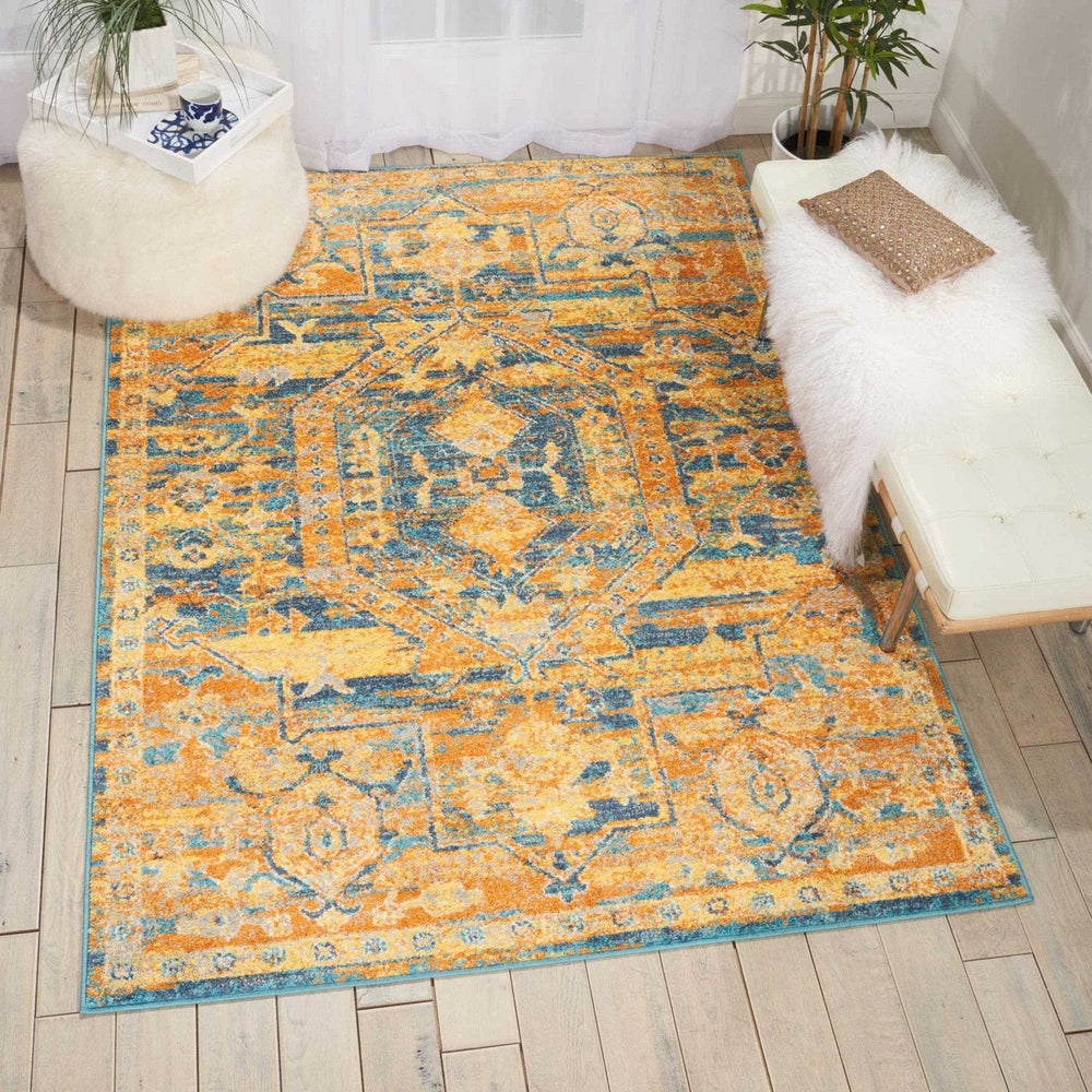 4' X 6' Sunset Power Loom Area Rug - Homeroots - Flyclothing LLC