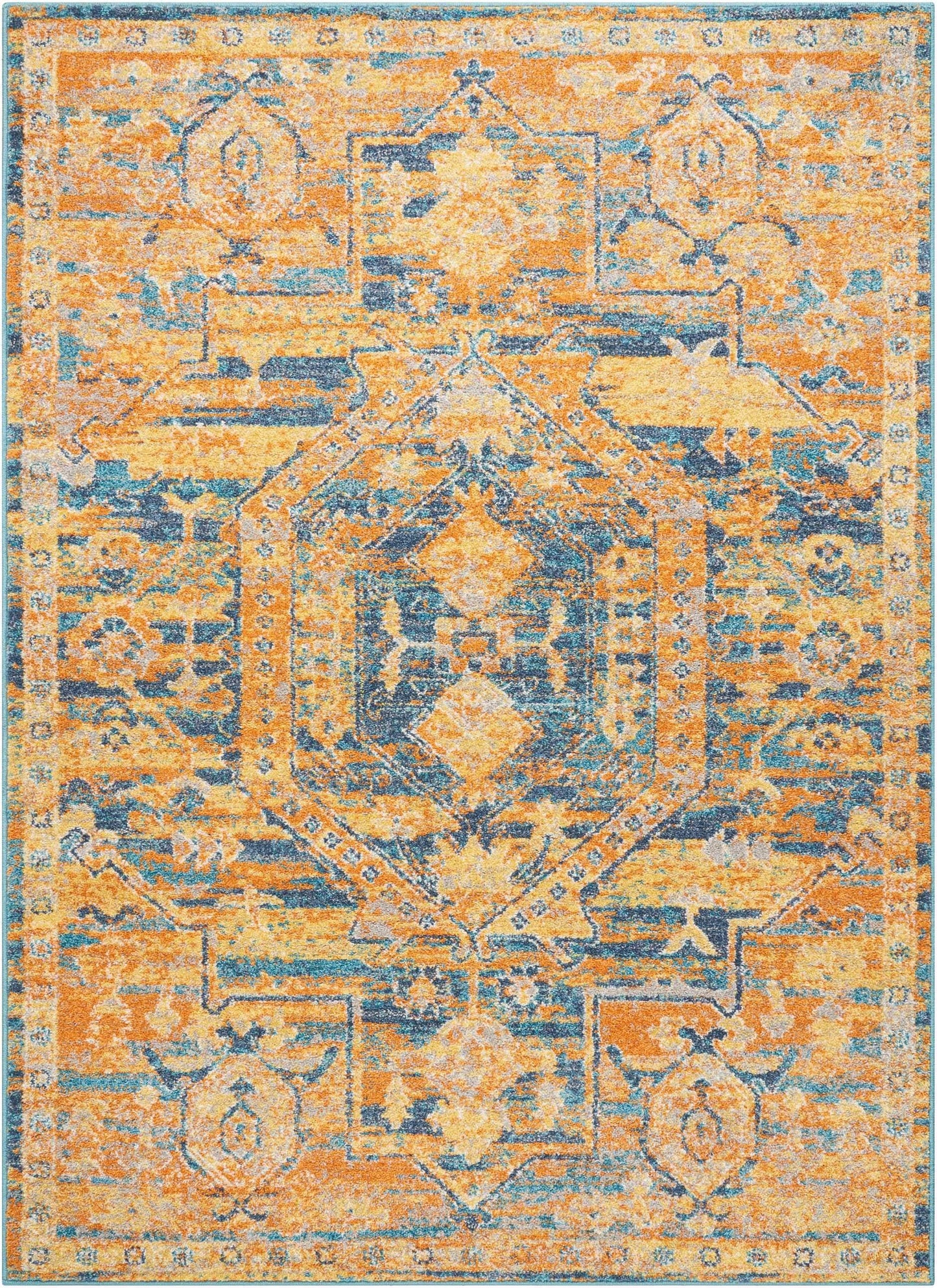 4' X 6' Sunset Power Loom Area Rug - Homeroots - Flyclothing LLC